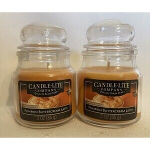 Candle-Lite Christmas Candles Pumpkin Buttercream Latte 2 x 3oz